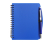 Hardcover notitieboekje en bijpassende pen A6 formaat kleur blauw