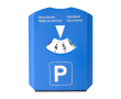 Kunststof parkeertijdkaart met ijskrabber kleur blauw