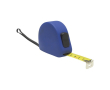 Kunststof meetlint met metalen clip en rem 5M kleur blauw