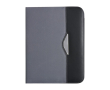 Portefeuille van gerecycled leer en polyester met A4-toepassingen kleur grijs