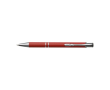 Gerecyclede aluminium gegraveerde pen met blauwe inkt kleur rood