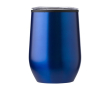 Matte roestvrijstalen mok met klikdeksel 300 ml kleur blauw