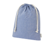 Grote tas van GRS-katoen met koordsluiting 150 g/m² kleur blauw