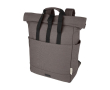 Gerecycled katoenen rugzak voor pc met roll-top cover 15” kleur grijs
