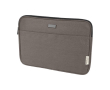 Laptophoes van GRS gerecycled katoen en metalen plaat 14” kleur grijs