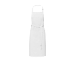 Schort van katoen en polyester met verstelbare band 240 g/m² kleur wit