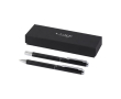 Aluminium balpen en rollerball met chromen accessoires kleur zwart