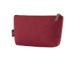Toilettas van gerecycled polyestervilt met ritssluiting kleur bordeaux
