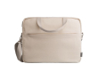 Laptoptas met korte hengsels en afneembare riem 16\" kleur naturel