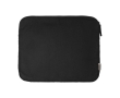Gerecycled katoenen laptophoes met ritssluiting 14'' kleur zwart
