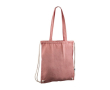 Fairtrade 140g/m2 katoenen 2-in-1 tas en rugzak met trekkoord kleur rood