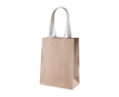 Tasje van kraftpapier met korte katoenen hengsels 150g/m2 kleur beige