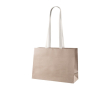Tasje van kraftpapier met lange katoenen hengsels 150g/m2 kleur beige