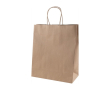 Kleine kraftpapieren zak met gekrulde handvatten 120 g/m2 kleur beige