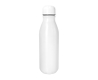 Gekleurde gerecyclede aluminium fles met dop 550ml kleur wit