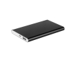 Powerbank van gerecycled aluminium met kabel 4000 mAh kleur zwart