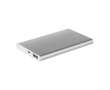 Powerbank van gerecycled aluminium met kabel 4000 mAh kleur zilver