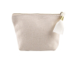 Portemonnee van gerecycled katoen met trekkoord, 280 g/m2 kleur wit