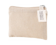GRS-portemonnee van gerecycled katoen 140 g/m2 kleur naturel