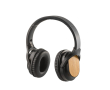 Draadloze koptelefoon met bamboedetails en Bluetooth 5.0 kleur zwart