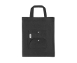 Opvouwbare katoenen tas met ingebouwde hoes 140 g/m2 kleur zwart