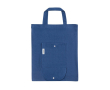 Opvouwbare katoenen tas met ingebouwde hoes 140 g/m2 kleur blauw