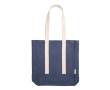 Denim tas met binnenzak en lange hengsels van 300 g/m² kleur blauw