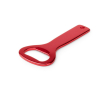 Kleurrijke aluminium flesopener met ophanggat kleur rood