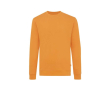 Sweatshirt van 340 g/m2 ecokatoen, ronde hals Iqoniq Zion kleur oranje