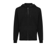 Eco-katoen sweatshirt met rits Iqoniq Abisco 340 g/m2 kleur zwart