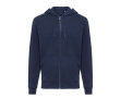 Eco-katoen sweatshirt met rits Iqoniq Abisco 340 g/m2 kleur marineblauw