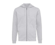 Eco-katoen sweatshirt met rits Iqoniq Abisco 340 g/m2 kleur lichtgrijs gemarmerd