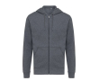 Eco-katoen sweatshirt met rits Iqoniq Abisco 340 g/m2 kleur gemarmerd grijs