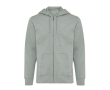 Eco-katoen sweatshirt met rits Iqoniq Abisco 340 g/m2 kleur gemarmerd groen