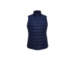 Gevoerde damesvest van polyester en sorona SOL'S Wilson BW kleur marineblauw