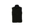 Polyester unisex fleece vest met rits 320 g/m2 SOL'S Norway kleur zwart