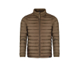 Gerecycled gevoerde jas bedrukken. kleur bruin