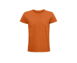 Biologische t shirts met bedrijfslogo kleur oranje