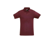 Katoenen polo met logo borduren kleur bordeaux