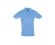 Katoenen polo met logo borduren kleur pastel blauw