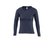 Damesshirt met lange mouwen, 150 g/m2 kleur marineblauw