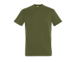 Katoenen unisex T-shirts met logo, 190 g/m2 kleur olijfgroen