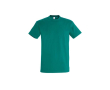 Katoenen unisex T-shirts met logo, 190 g/m2 kleur smaragdgroen