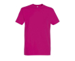 Katoenen unisex T-shirts met logo, 190 g/m2 kleur fuchsia
