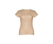 Katoenen T-shirts met logo voor vrouwen kleur lichtbruin