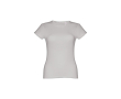 Katoenen T-shirts met logo voor vrouwen kleur gemarmerd grijs