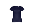 Katoenen T-shirts met logo voor vrouwen kleur ultramarijn blauw