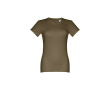 Getailleerde dames shirts met logo kleur miliair groen