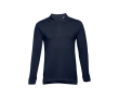 Reclame poloshirts met lange mouw, 210 g/m2 kleur blauw
