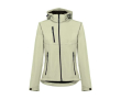 Dames softshell regenjas met logo, 280 g/m2 kleur pastel groen